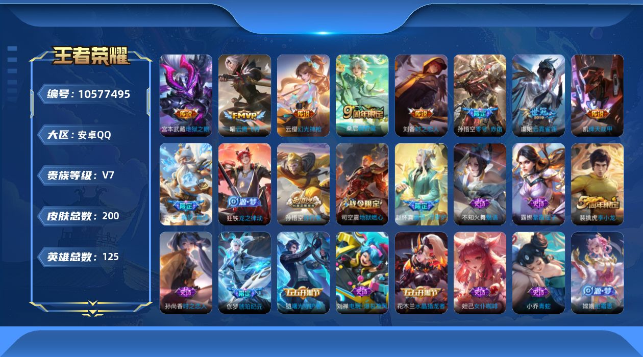 WZQM4135979王者荣耀账号详情图20