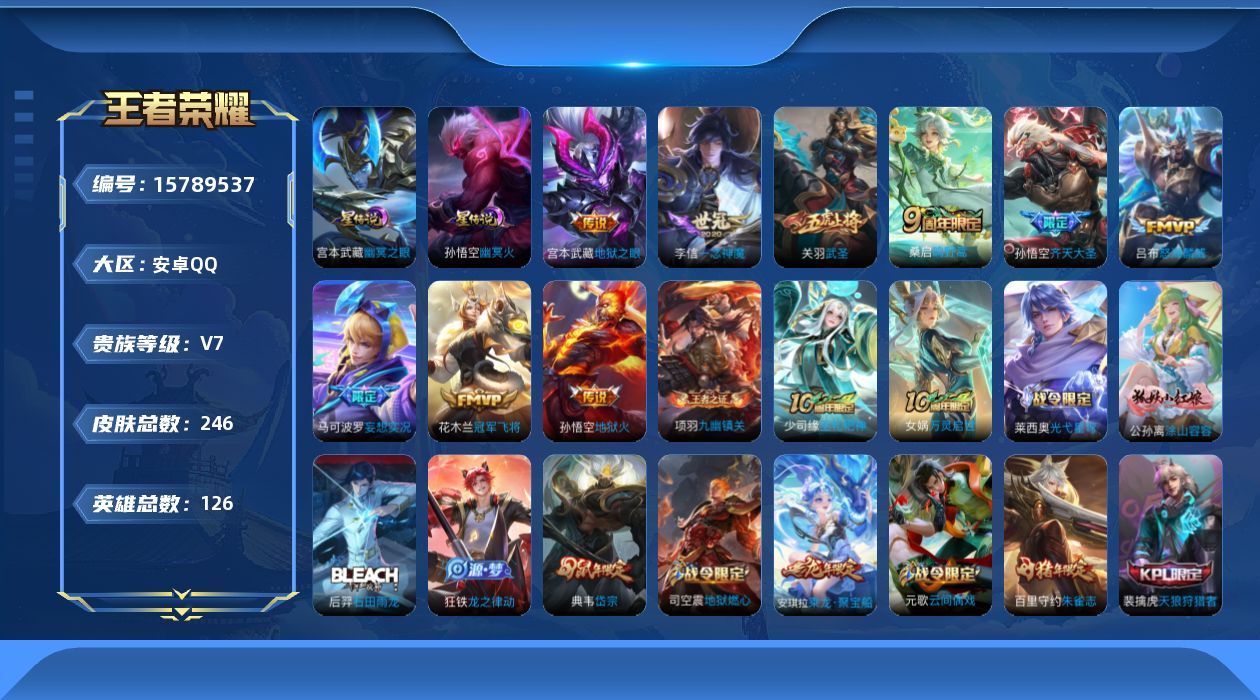 WZQM4158857王者荣耀账号详情图22