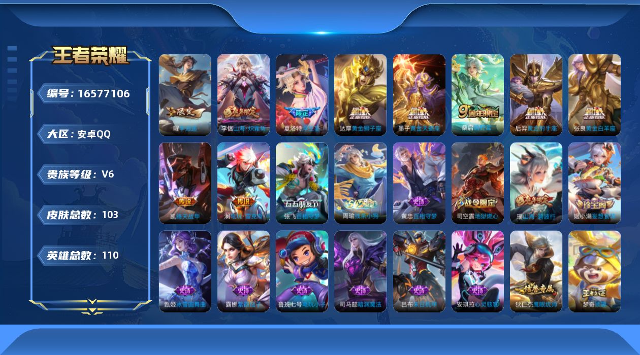 WZQM4136372王者荣耀账号详情图16