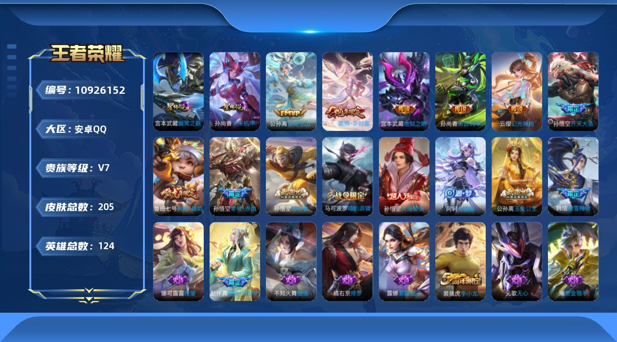 WZQM4136004王者荣耀账号详情图20