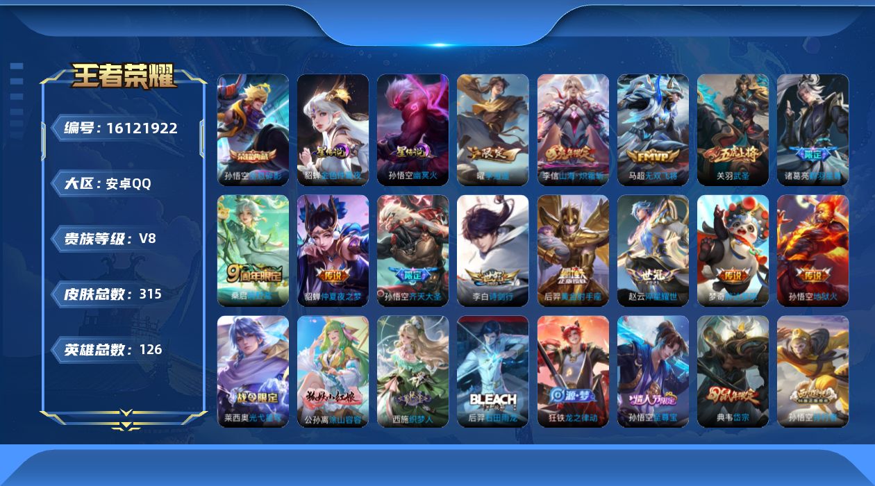 WZQM4136166王者荣耀账号详情图28