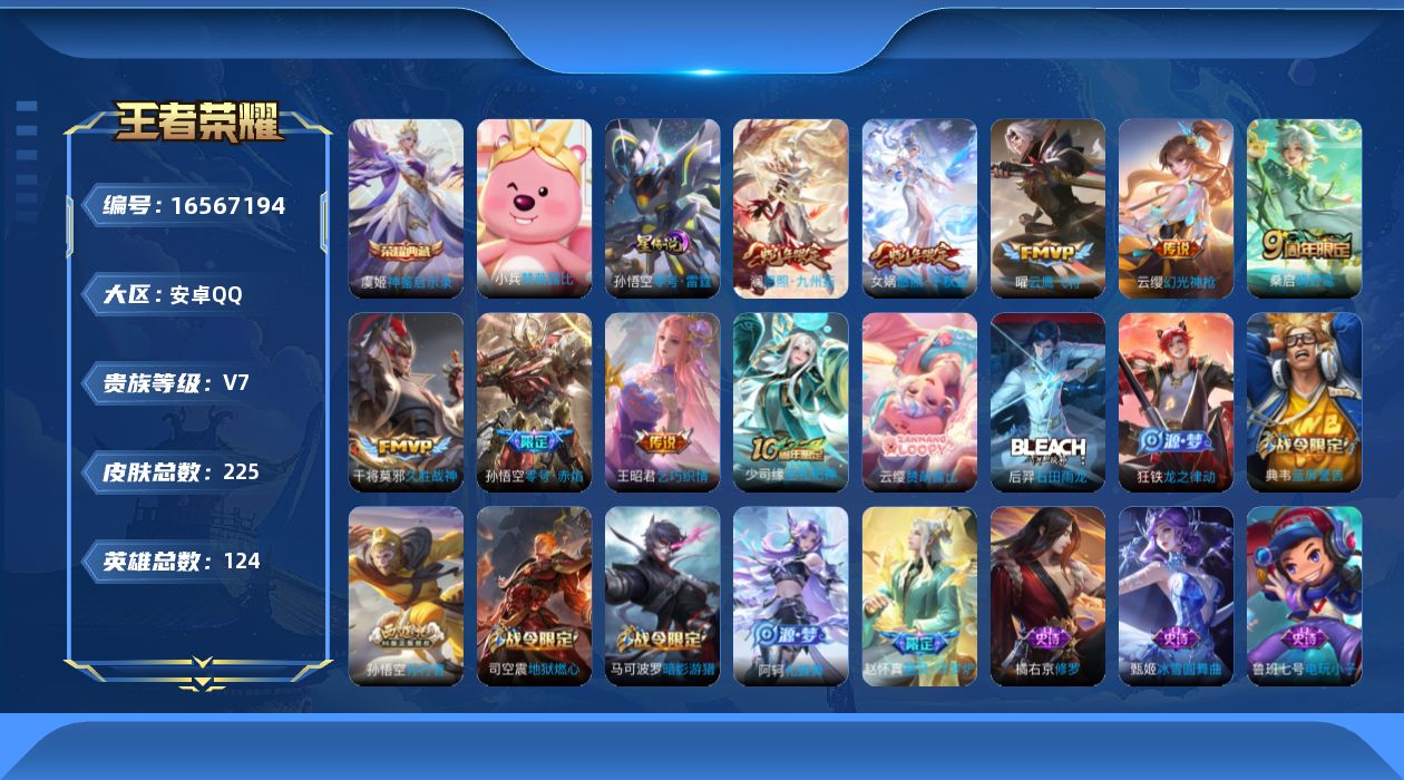 WZQM4135230王者荣耀账号详情图17
