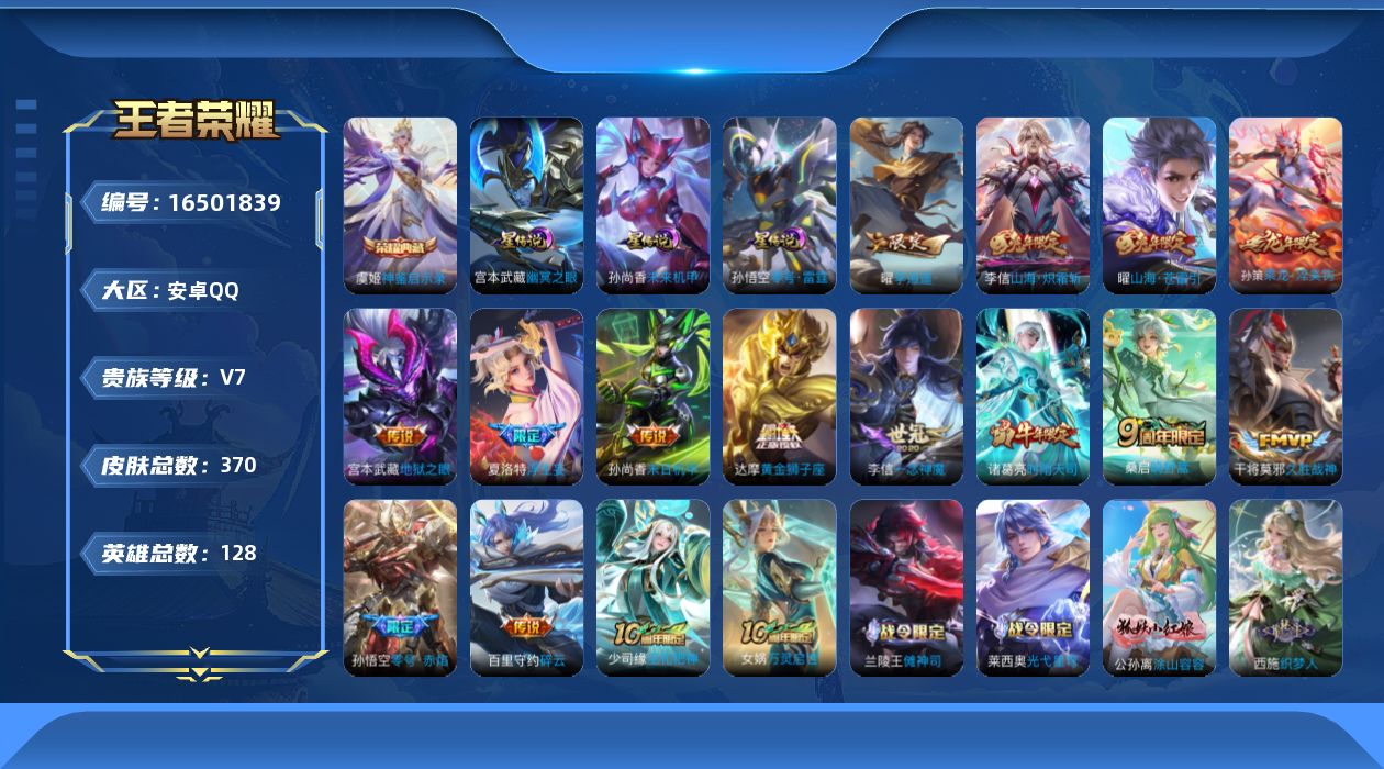 WZQM4125216王者荣耀账号详情图18