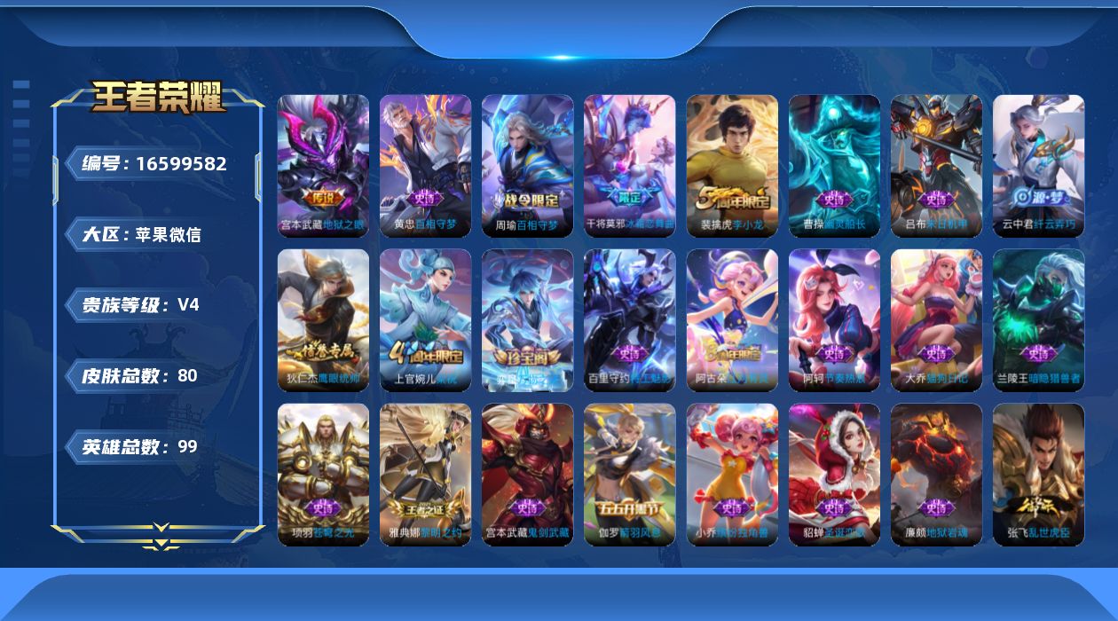 WZQM4138301王者荣耀账号详情图13