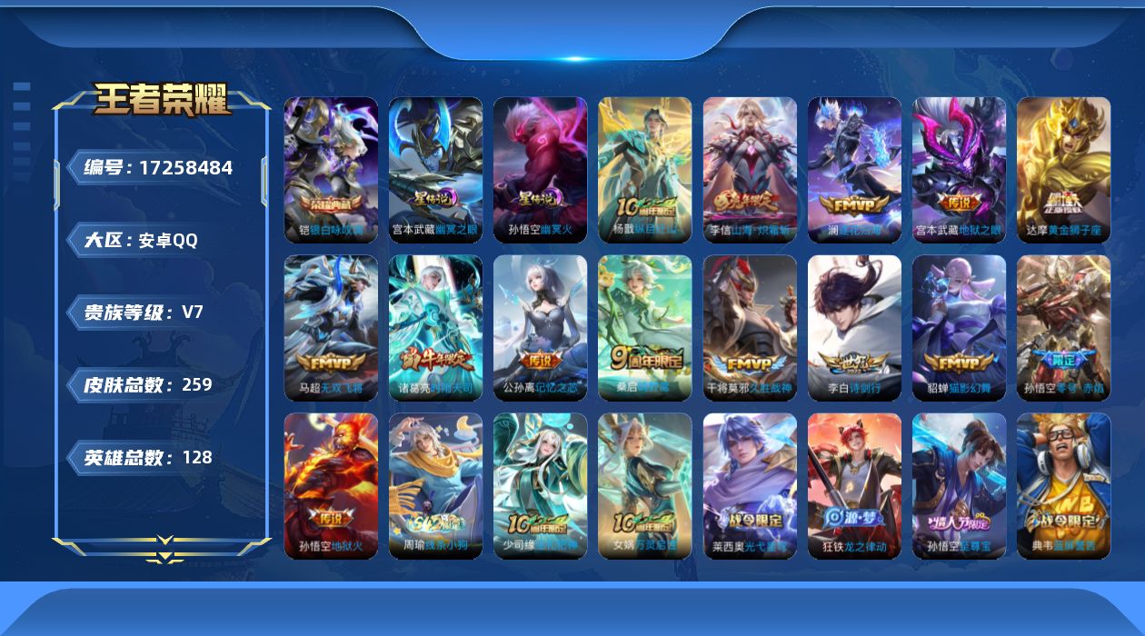 WZQM4196966王者荣耀账号详情图21