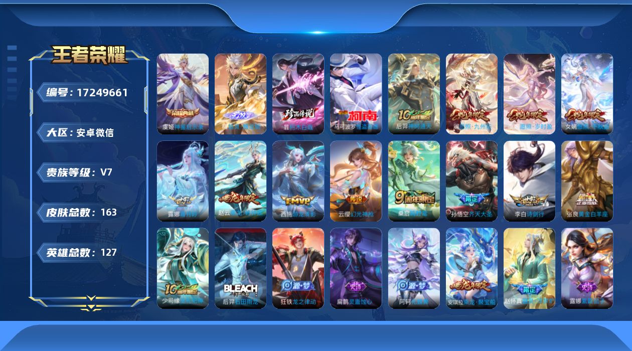 WZQM4196513王者荣耀账号详情图17