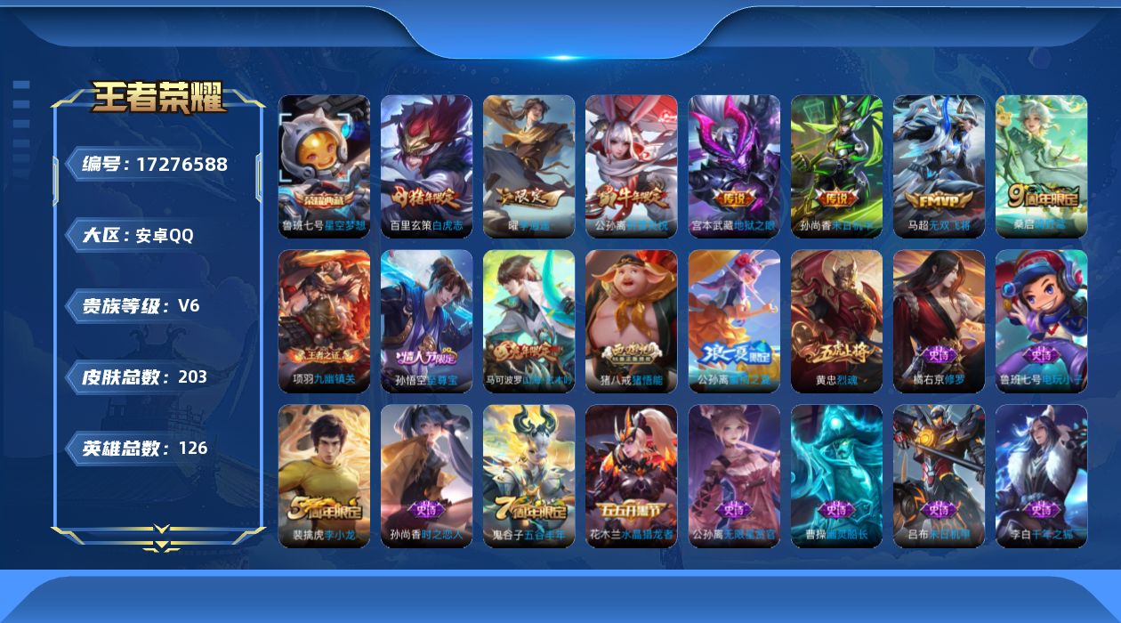 WZQM4197653王者荣耀账号详情图13