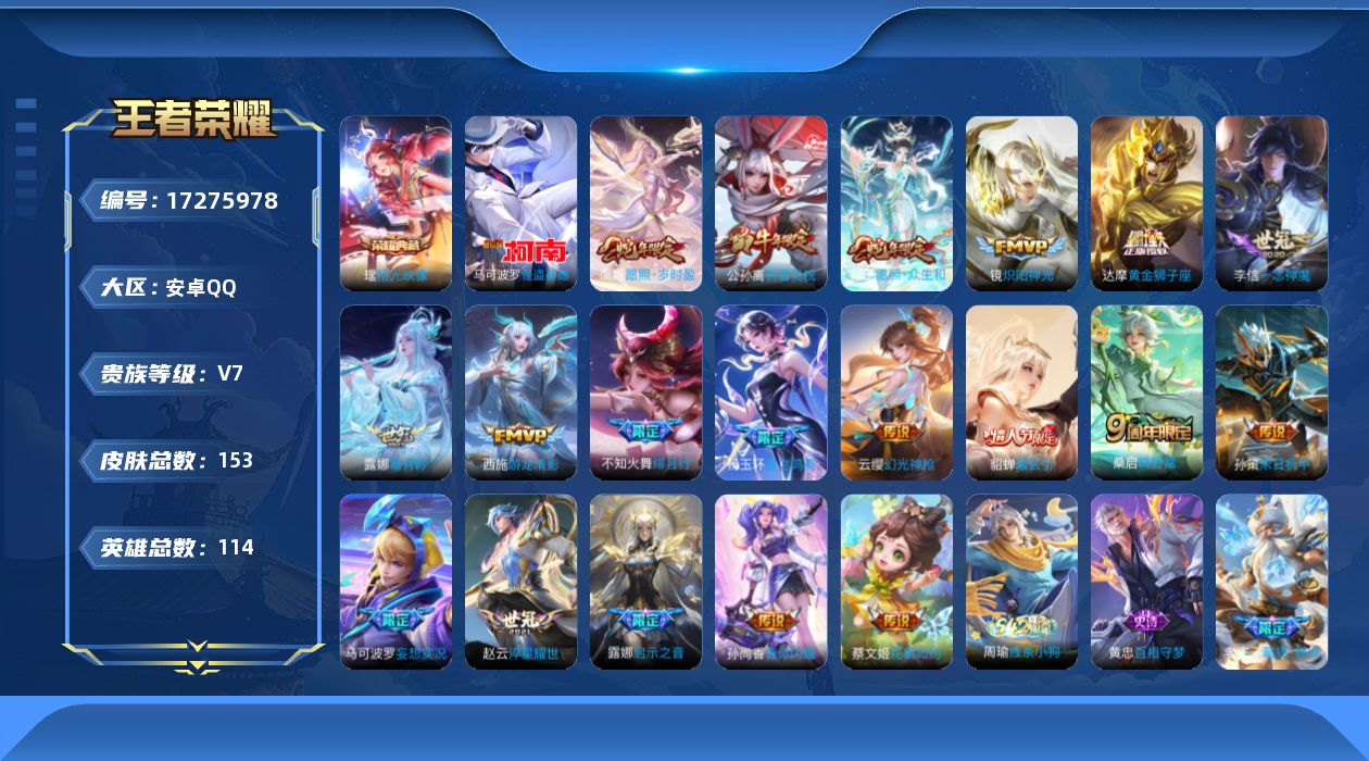 WZQM4197569王者荣耀账号详情图18 WZQM4197569王者荣耀账号详情图18