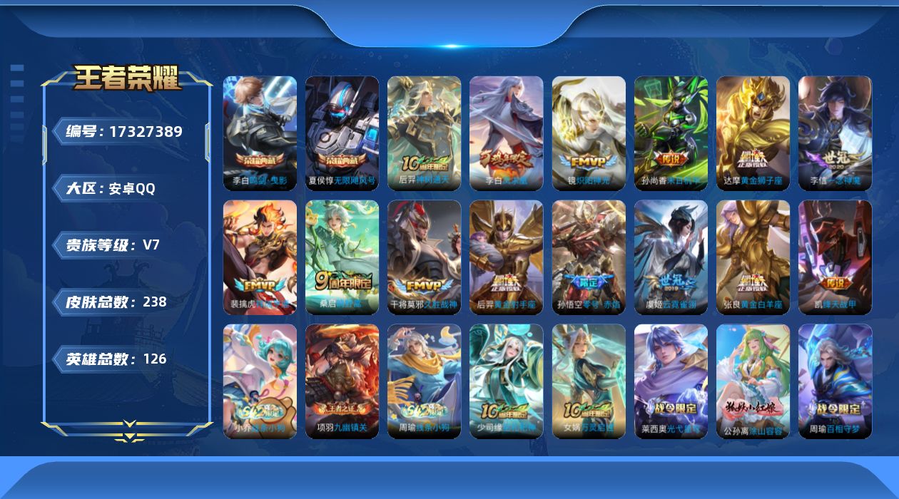 WZQM4201749王者荣耀账号详情图14