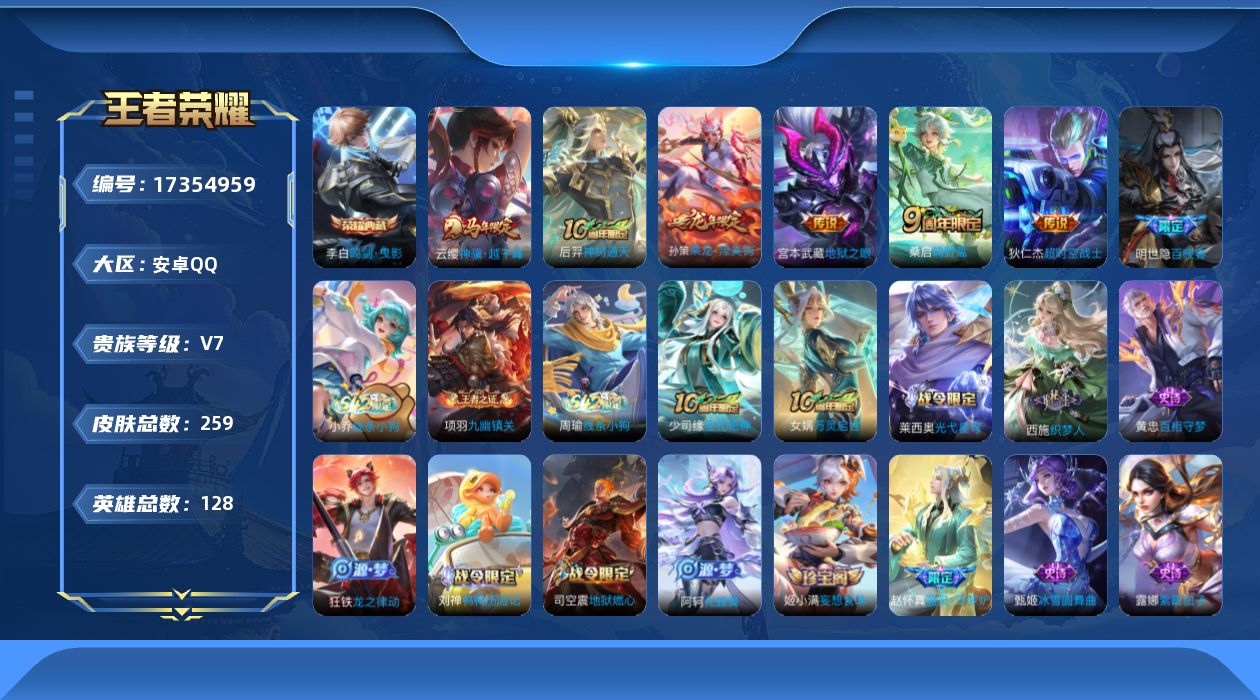 WZQM4203768王者荣耀账号详情图16