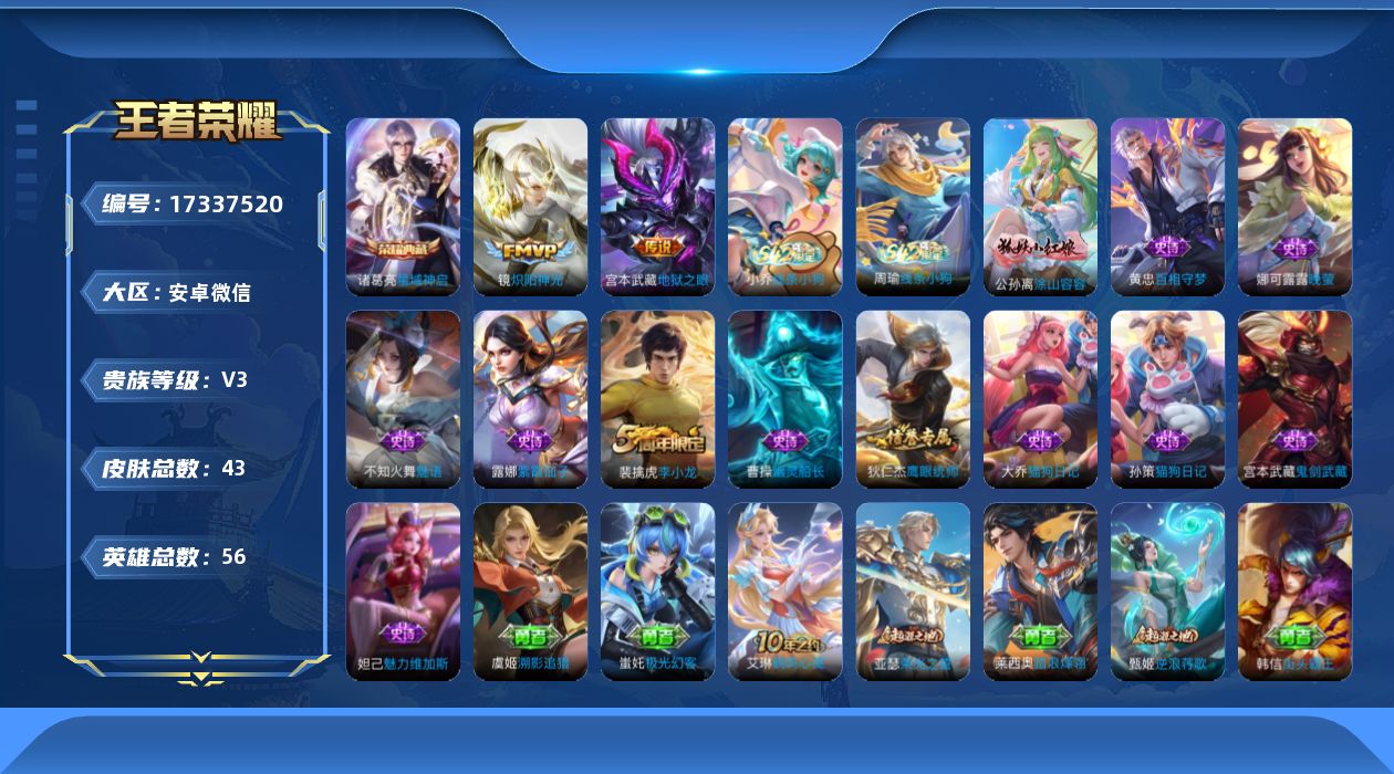 WZQM4202725王者荣耀账号详情图14