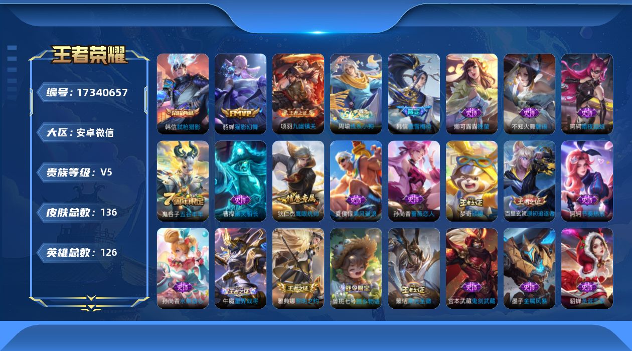 WZQM4202896王者荣耀账号详情图14