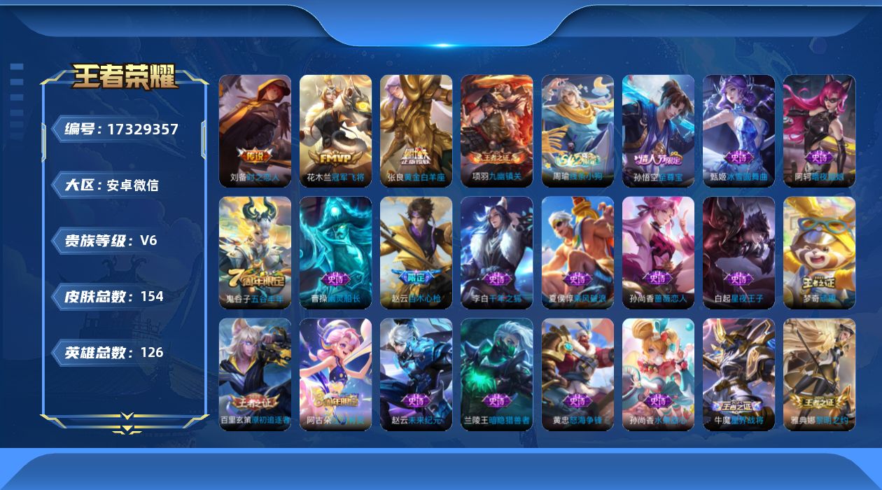 WZQM4201965王者荣耀账号详情图13