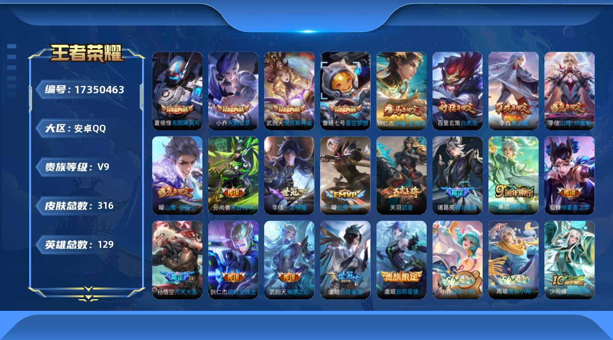 WZQM4203884王者荣耀账号详情图17
